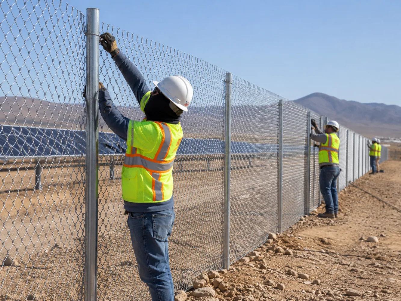 Illustrative Solar Perimeter Fencing photograph